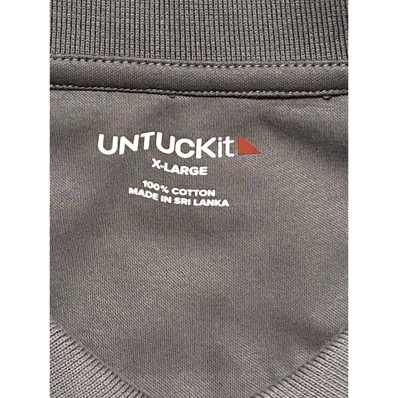 UNTUCKit Shirt Mens XL Damaschino Medallion Polo Golf Gray Performance - Picture 2 of 9